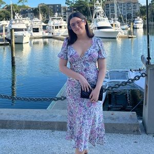 BCBGeneration Midi Print Dress SIZE 8